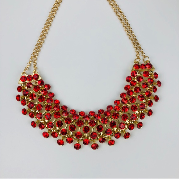 🆕 Ruby Statement Necklace Set - Picture 6 of 12